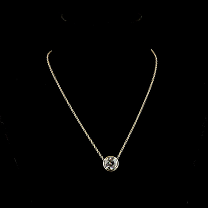 5.02 CT Round Lab Grown Diamond Solitaire Necklace Pendant 16.5" (E Color and VVS1 Clarity)