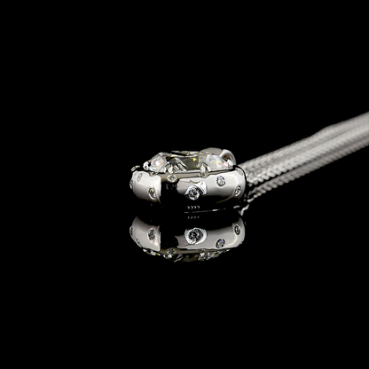 2.39 CTTW Heart Lab Grown Diamond Special Necklace Pendant 18" (F Color and VS1 Clarity)