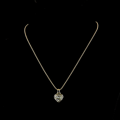 2.37 CTTW Heart Lab Grown Diamond Special Necklace Pendant 18" (F Color and VS1 Clarity)