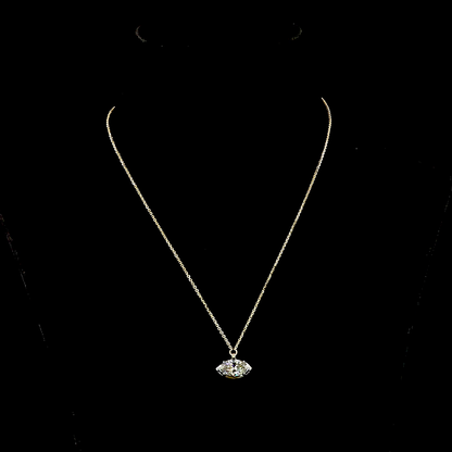 2.53 CT Marquise Lab Grown Diamond Solitaire Necklace Pendant 18" (F Color and VS1 Clarity)
