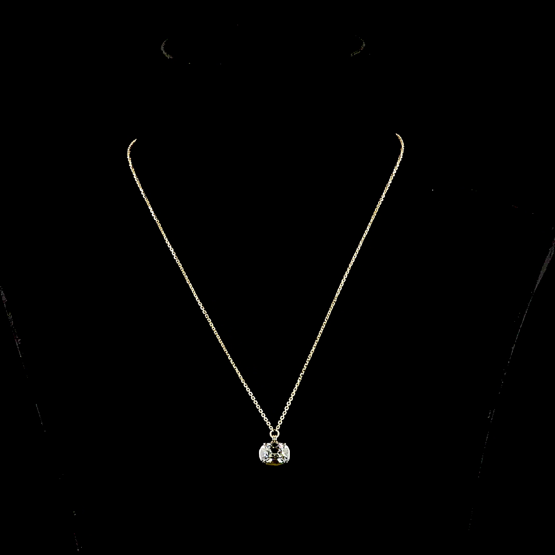2.62 CT Antique Cushion Lab Grown Diamond Solitaire Necklace Pendant 18" (F Color and VS1 Clarity)
