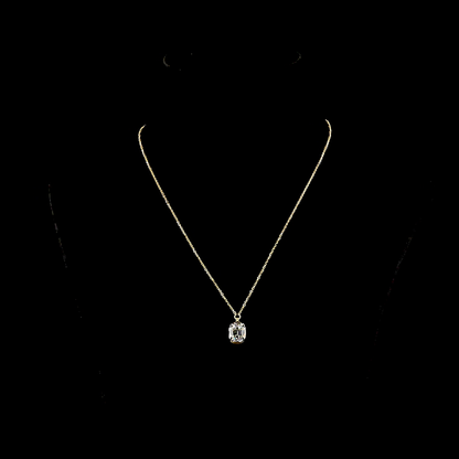 3.09 CT Antique Cushion Lab Grown Diamond Solitaire Necklace Pendant 18" (F Color and VS1 Clarity)
