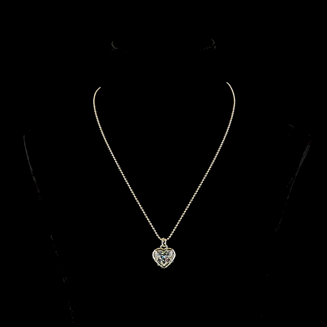 5.29 CTTW Heart Lab Diamond Special Necklace Pendant (F Color and VS1 Clarity)