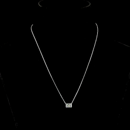 1.04 CT Radiant Lab Grown Diamond Solitaire Necklace Pendant 18" (D Color and VVS2 Clarity)