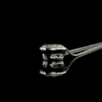 4.00 CT Heart Lab Grown Diamond Solitaire Necklace Pendant 18" (E Color and VS1 Clarity)