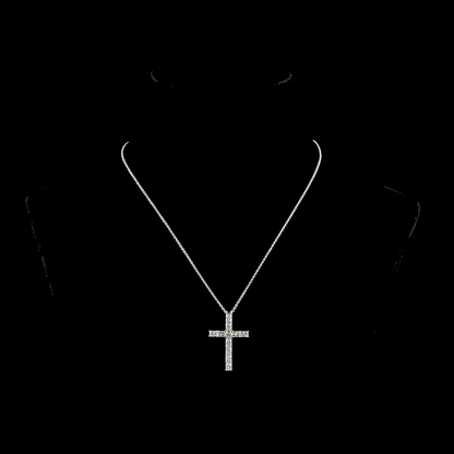 2.30 CTTW Radiant Natural Diamond Cross Necklace Pendant (F Color and VS1 Clarity)