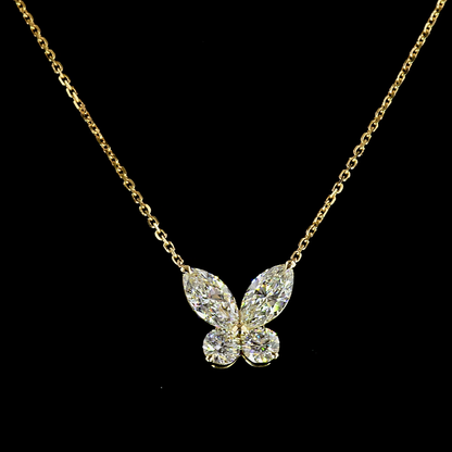 2.06 CTTW Marquise Natural Diamond Special Necklace Pendant 16" (F Color and SI1 Clarity)