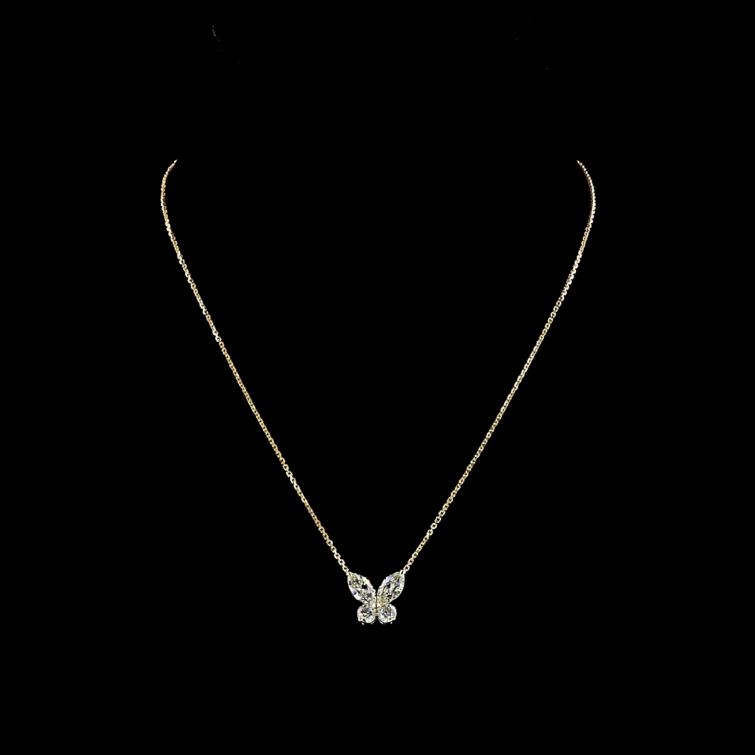 2.06 CTTW Marquise Natural Diamond Special Necklace Pendant 16" (F Color and SI1 Clarity)