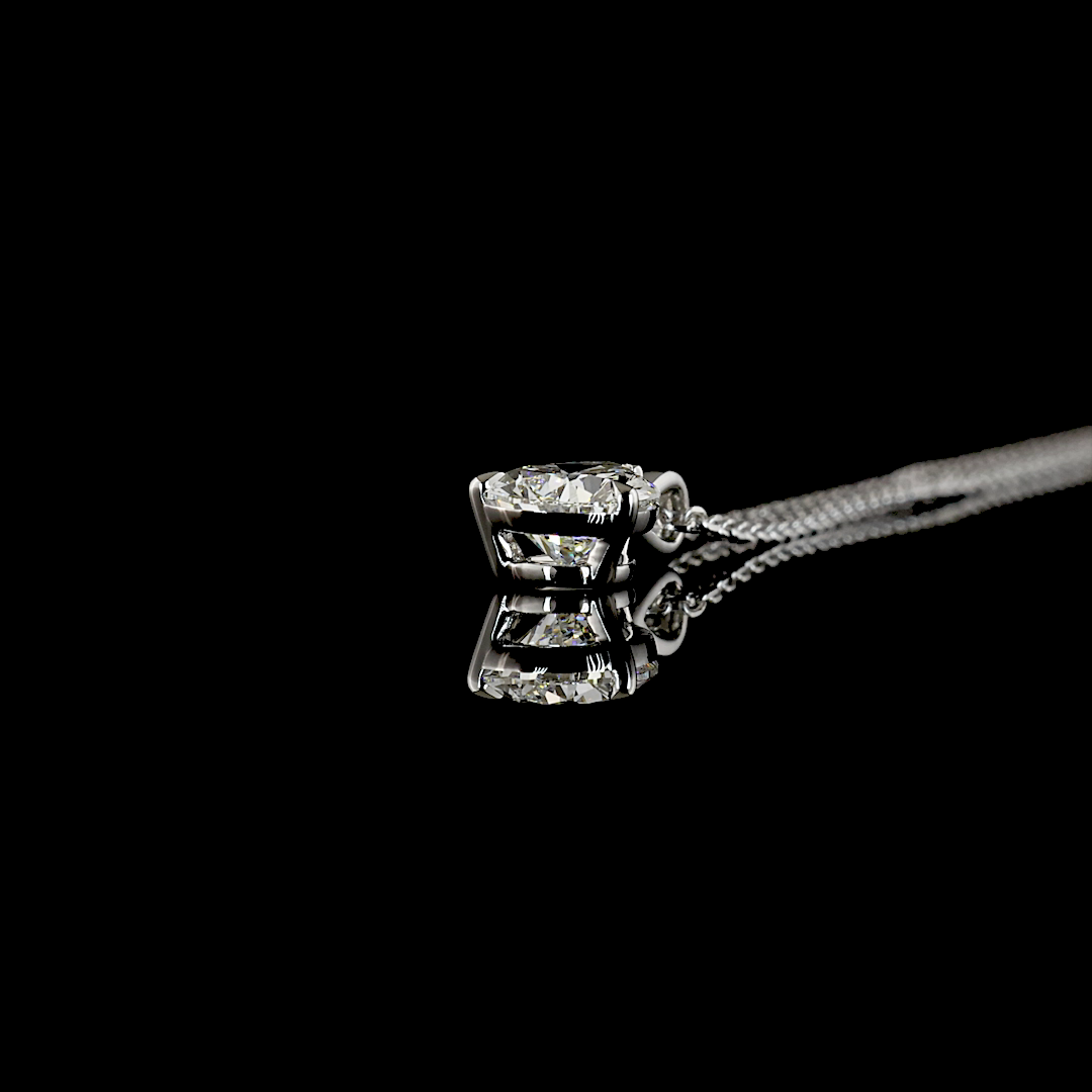 1.02 CT Pear Lab Grown Diamond Solitaire Necklace Pendant 18" (E Color and VVS2 Clarity)