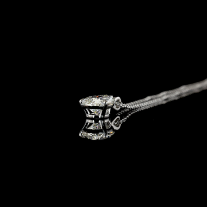 1.56 CT Pear Lab Grown Diamond Solitaire Necklace Pendant 18" (F Color and VVS2 Clarity)
