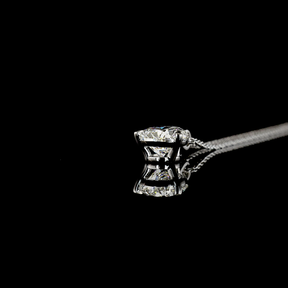 2.05 CT Pear Lab Grown Diamond Solitaire Necklace Pendant 18" (F Color and VS1 Clarity)