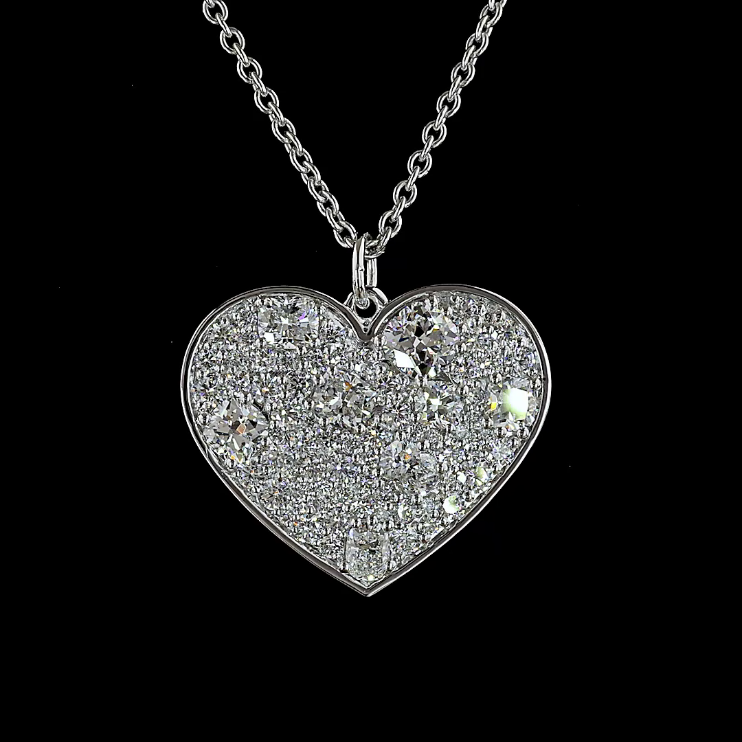 3.35 CTTW Cushion Brilliant Lab Diamond Special Necklace Pendant (E Color and VS1 Clarity)