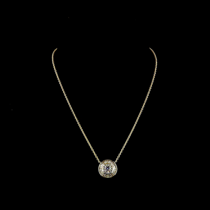 3.09 CTTW Round Lab Grown Diamond Special Necklace Pendant 18" (E Color and VS1 Clarity)