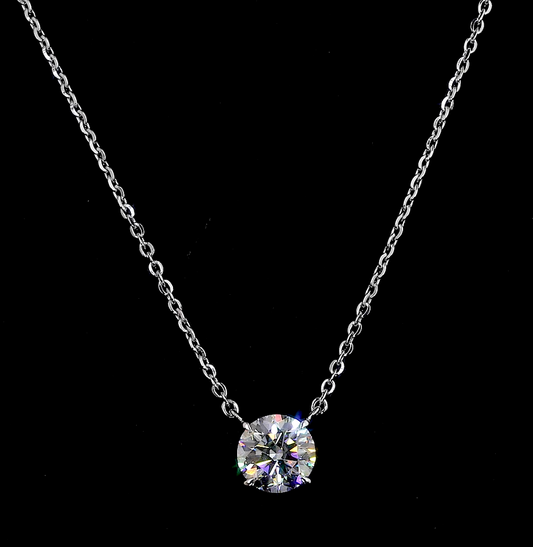 2.09 CT Round Lab Diamond Solitaire Necklace Pendant 18" (E Color and VS1 Clarity)