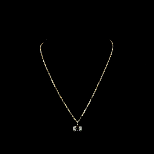 3.52 CT Emerald Lab Grown Diamond Solitaire Necklace Pendant 18" (F Color and VS1 Clarity)