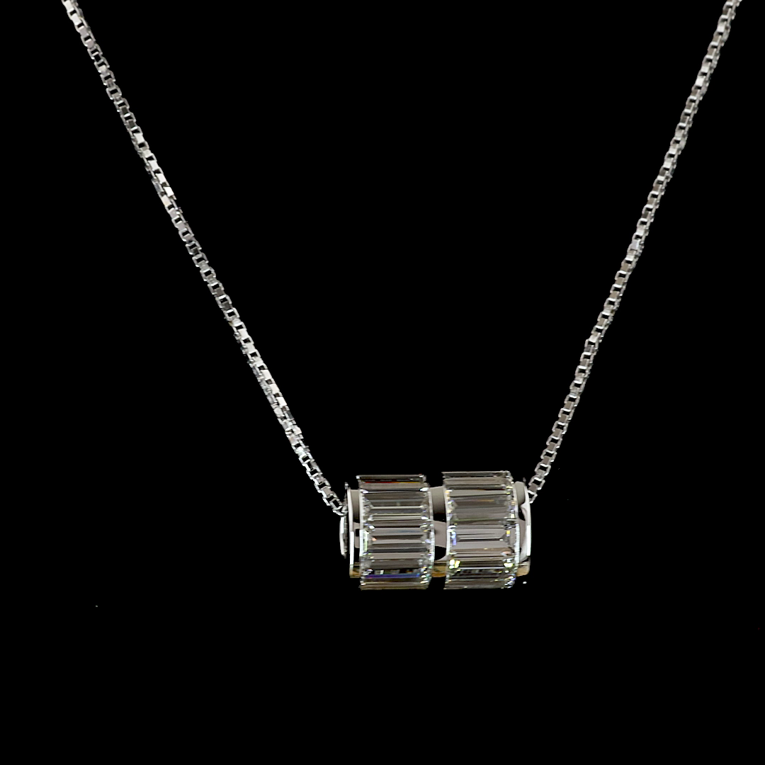 3.86 CTTW Bag Lab Grown Diamond Special Necklace Pendant 18" (E Color and VS1 Clarity)