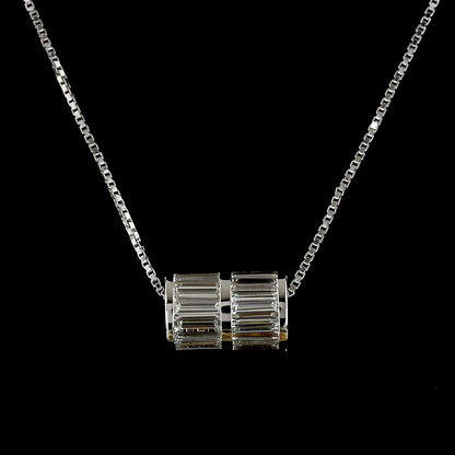 3.86 CTTW Baguette Lab Diamond Special Necklace Pendant (E Color and VS1 Clarity)