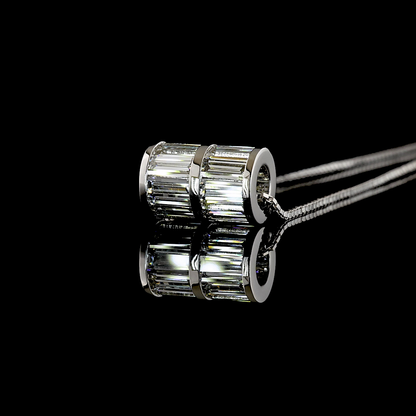 3.86 CTTW Bag Lab Grown Diamond Special Necklace Pendant 18" (E Color and VS1 Clarity)