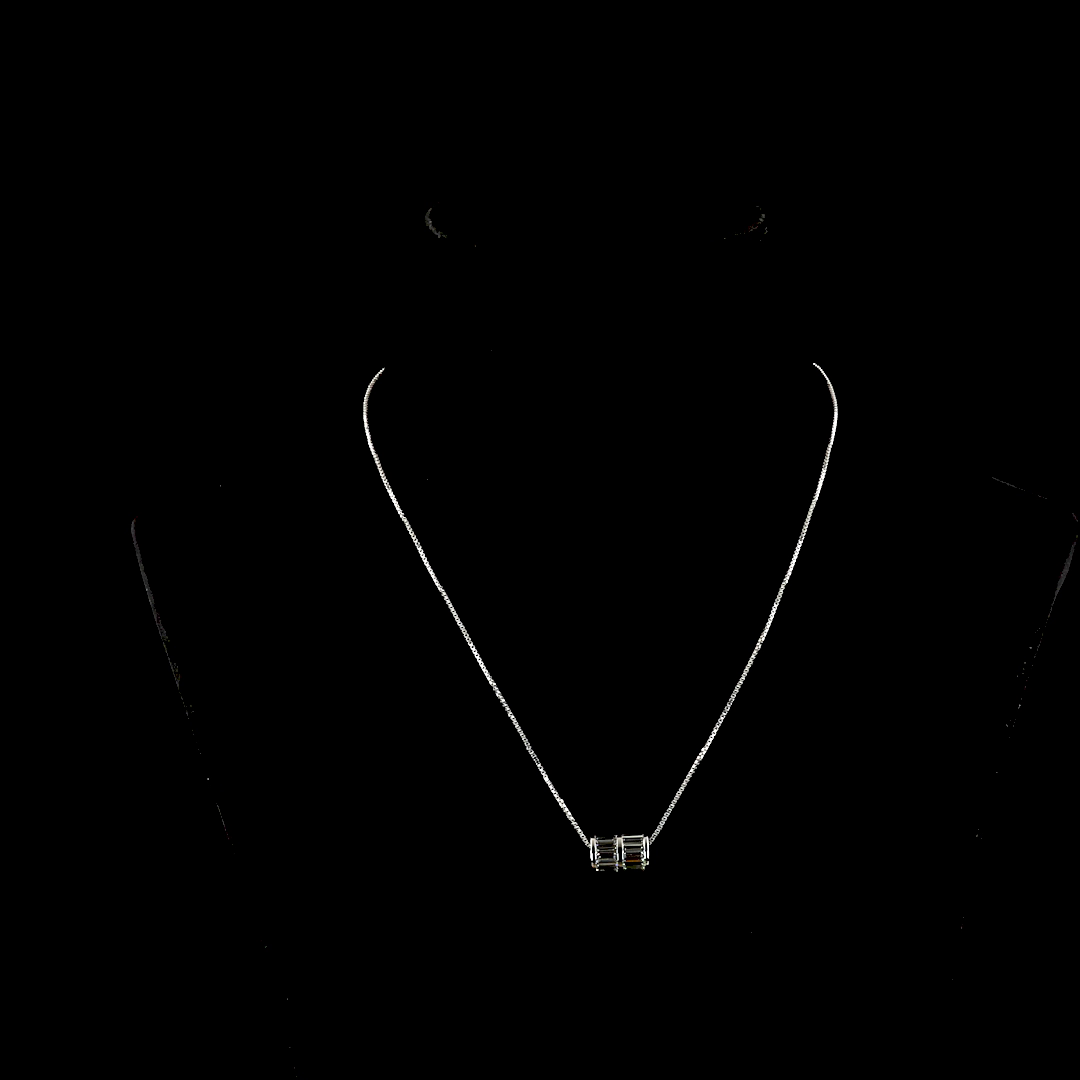 3.86 CTTW Baguette Lab Diamond Special Necklace Pendant (E Color and VS1 Clarity)