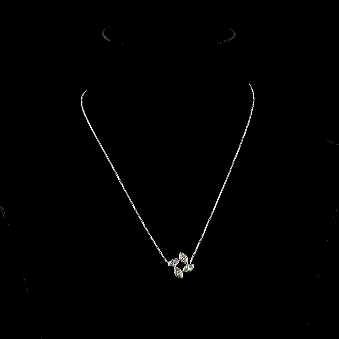 1.04 CTTW Marquise Lab Grown Diamond Special Necklace Pendant 16" (E Color and VS1 Clarity)