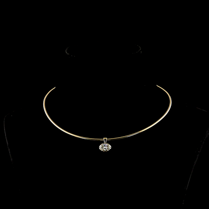 2.05 CT Oval Lab Grown Diamond Solitaire Necklace Pendant 18" (E Color and VVS2 Clarity)