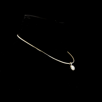 3.02 CT Oval Lab Grown Diamond Solitaire Necklace Pendant 15" (F Color and VS1 Clarity)