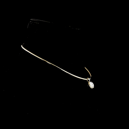 5.10 CT Oval Lab Grown Diamond Solitaire Necklace Pendant 15" (F Color and VVS2 Clarity)
