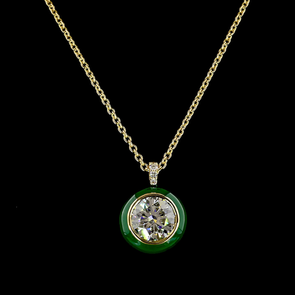 5.11 CTTW Round Lab Diamond Solitaire Necklace Pendant (F Color and VS1 Clarity)
