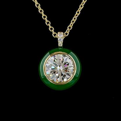 5.11 CTTW Round Lab Diamond Solitaire Necklace Pendant (F Color and VS1 Clarity)