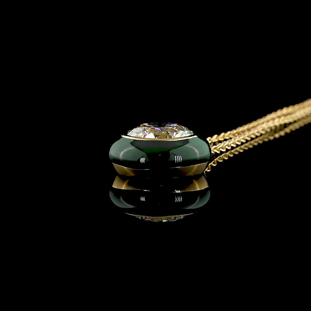 5.11 CTTW Round Lab Diamond Solitaire Necklace Pendant (F Color and VS1 Clarity)