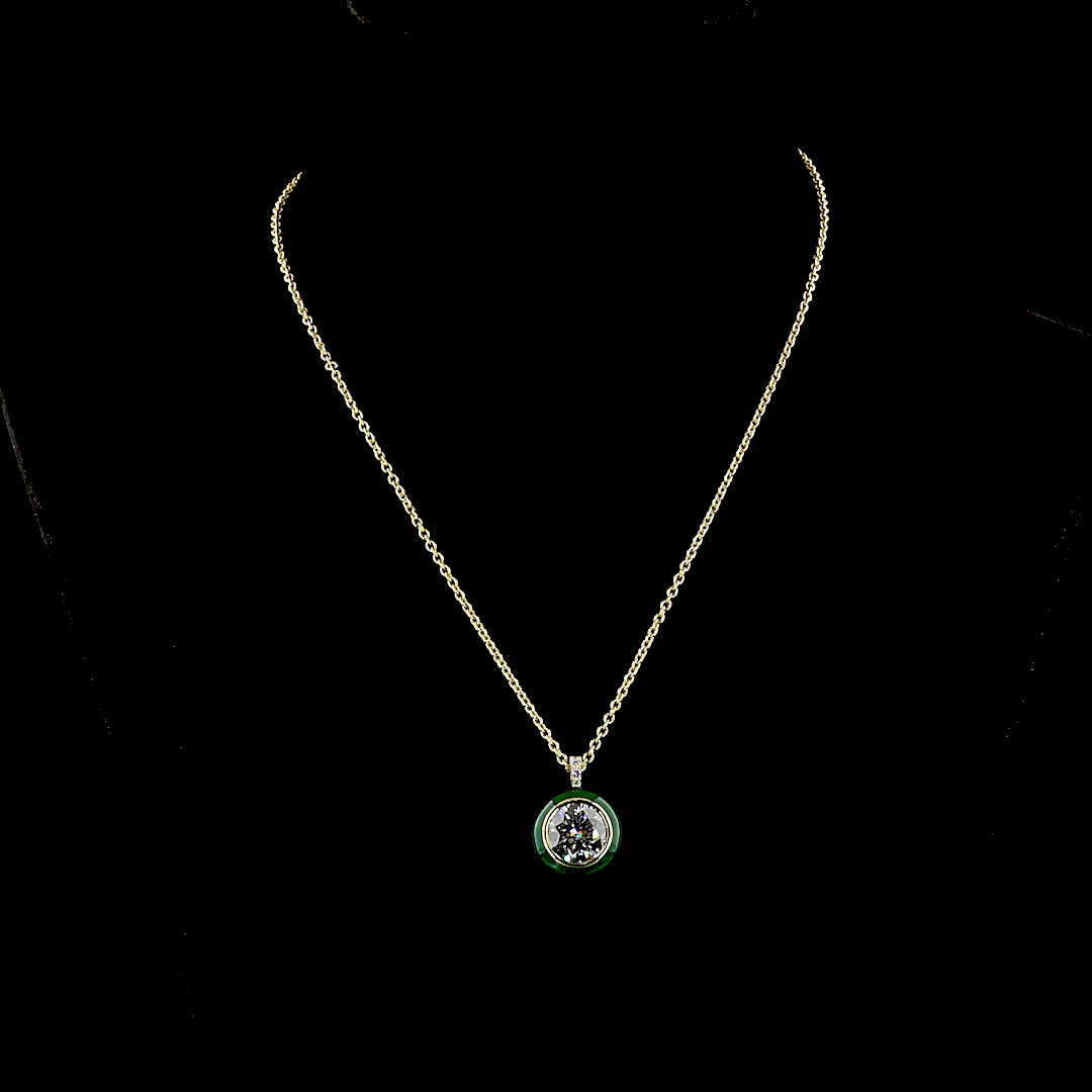 5.11 CTTW Round Lab Grown Diamond Solitaire Necklace Pendant 18" (F Color and VS1 Clarity)