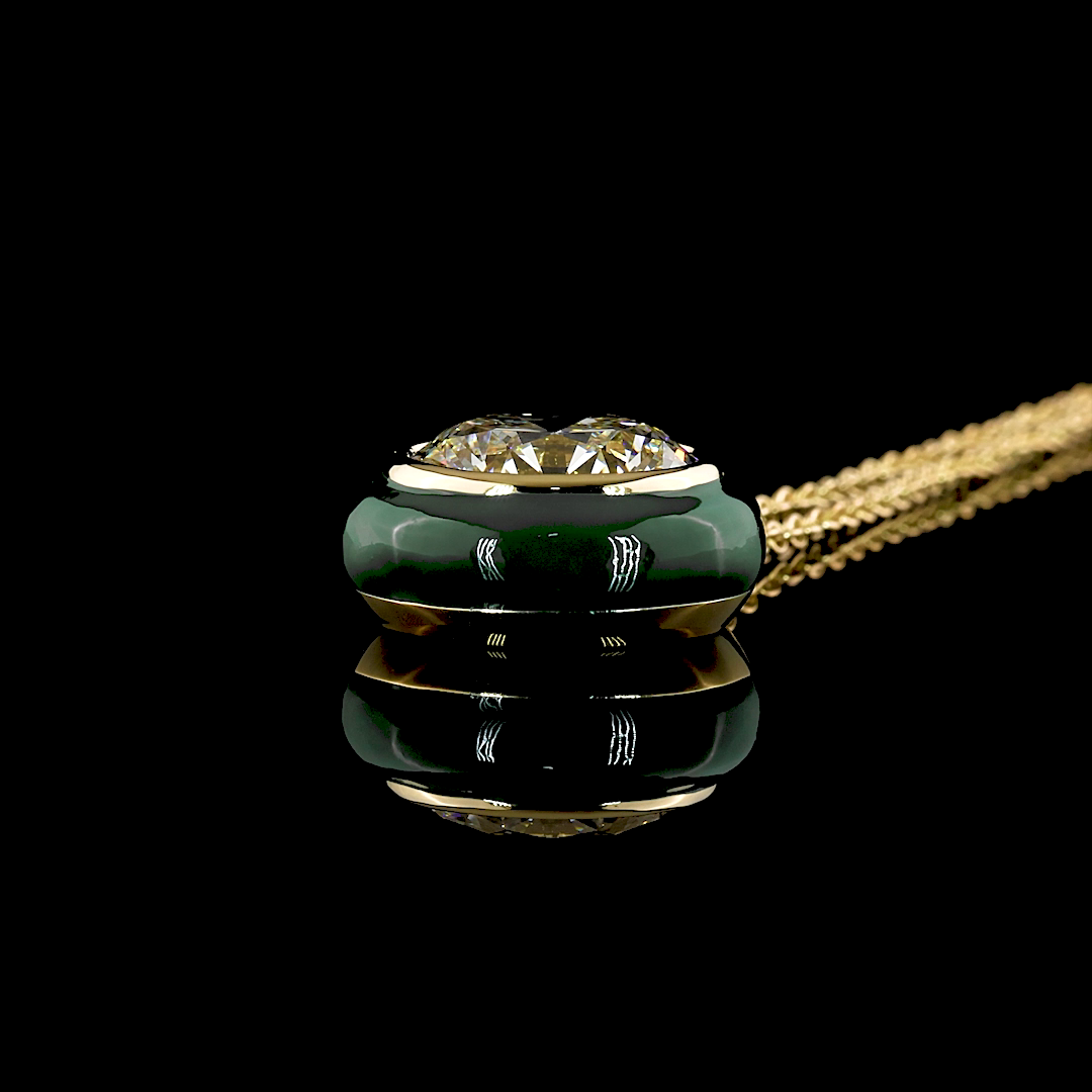 10.21 CTTW Round Lab Diamond Special Necklace Pendant (F Color and VVS2 Clarity)
