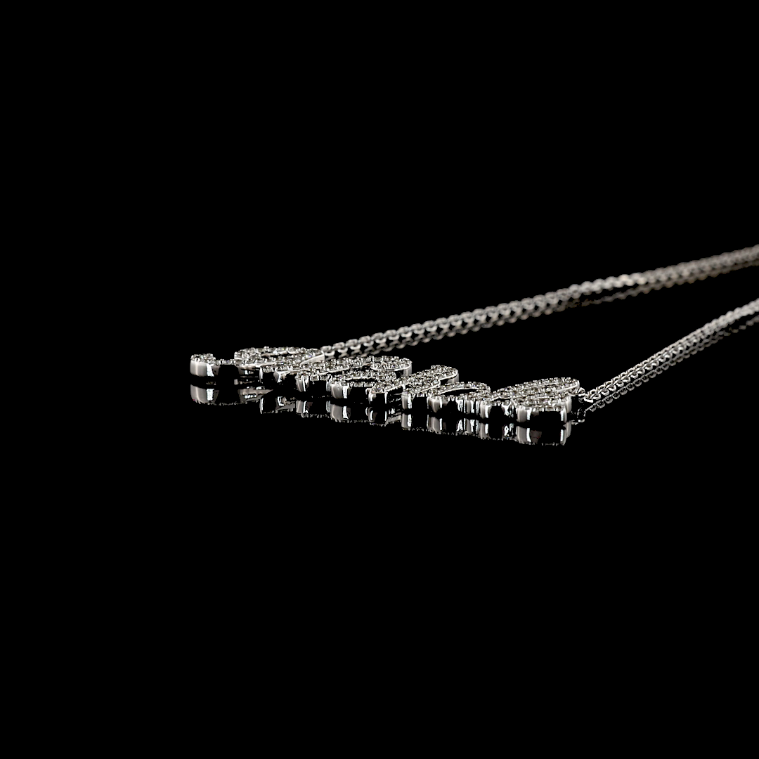 0.59 CTTW Round Lab Grown Diamond Special Necklace Pendant 17" (F Color and VS2 Clarity)