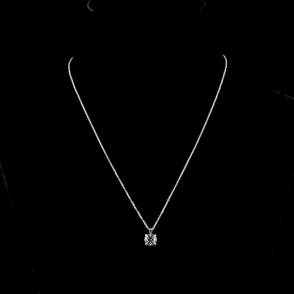 1.51 CT Round Lab Grown Diamond Solitaire Necklace Pendant 16.5" (E Color and VVS2 Clarity)
