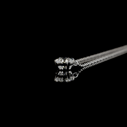 0.51 CT Round Lab Grown Diamond Solitaire Necklace Pendant 17" (E Color and VS1 Clarity)