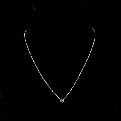 0.51 CT Round Lab Grown Diamond Solitaire Necklace Pendant 17" (E Color and VS1 Clarity)