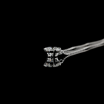 0.53 CT Round Lab Grown Diamond Solitaire Necklace Pendant 17" (E Color and VS1 Clarity)