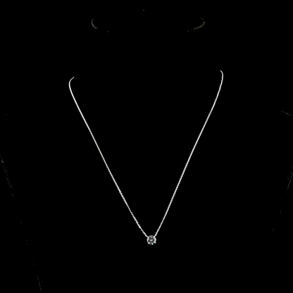 0.53 CT Round Lab Grown Diamond Solitaire Necklace Pendant 17" (E Color and VS1 Clarity)