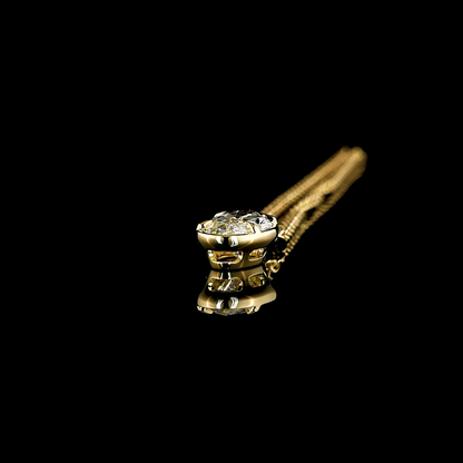 2.10 CT MO Lab Grown Diamond Solitaire Necklace Pendant 16" (E Color and VS1 Clarity)