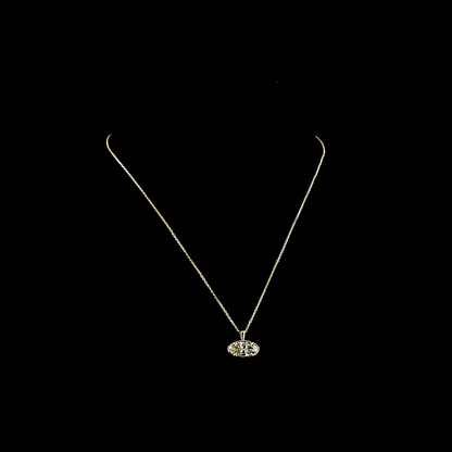 2.09 CT MO Lab Grown Diamond Solitaire Necklace Pendant 15" (F Color and VS1 Clarity)