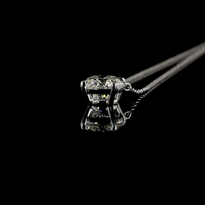 2.03 CT Round Lab Grown Diamond Solitaire Necklace Pendant (F Color and VS1 Clarity)