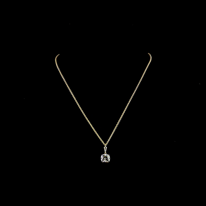 3.10 CT Cushion Brilliant Lab Grown Diamond Solitaire Necklace Pendant 16.5" (E Color and VVS2 Clarity)