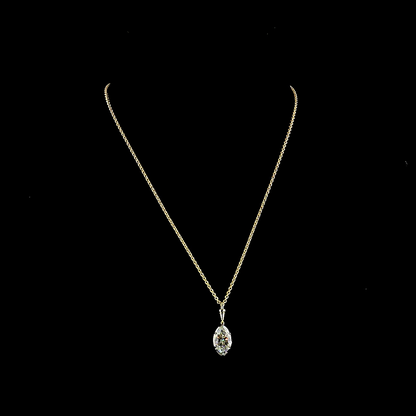 3.04 CT Marquise Lab Grown Diamond Solitaire Necklace Pendant 16.5" (E Color and VVS2 Clarity)