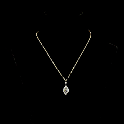 5.09 CT Marquise Lab Grown Diamond Solitaire Necklace Pendant 16.5" (E Color and VVS2 Clarity)