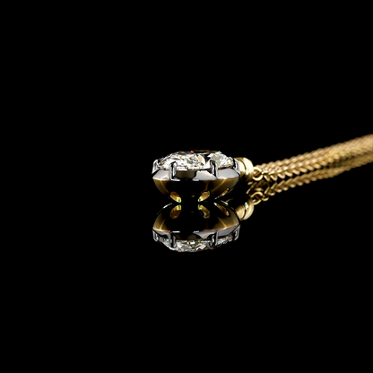 3.06 CT Oval Lab Grown Diamond Solitaire Necklace Pendant 16.5" (E Color and VVS2 Clarity)