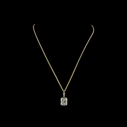 5.14 CT Radiant Lab Grown Diamond Solitaire Necklace Pendant 16.5" (E Color and VVS2 Clarity)