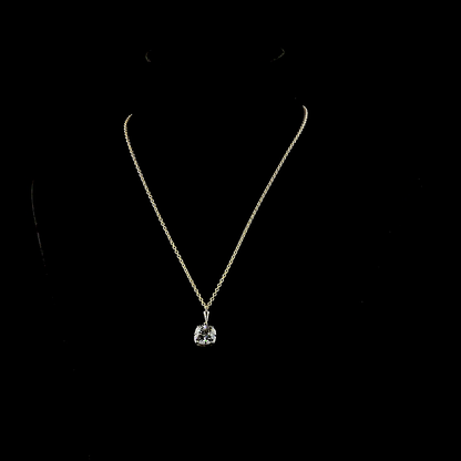 5.02 CT Square Cushion Brilliant Lab Grown Diamond Solitaire Necklace Pendant 16.5" (E Color and VVS2 Clarity)