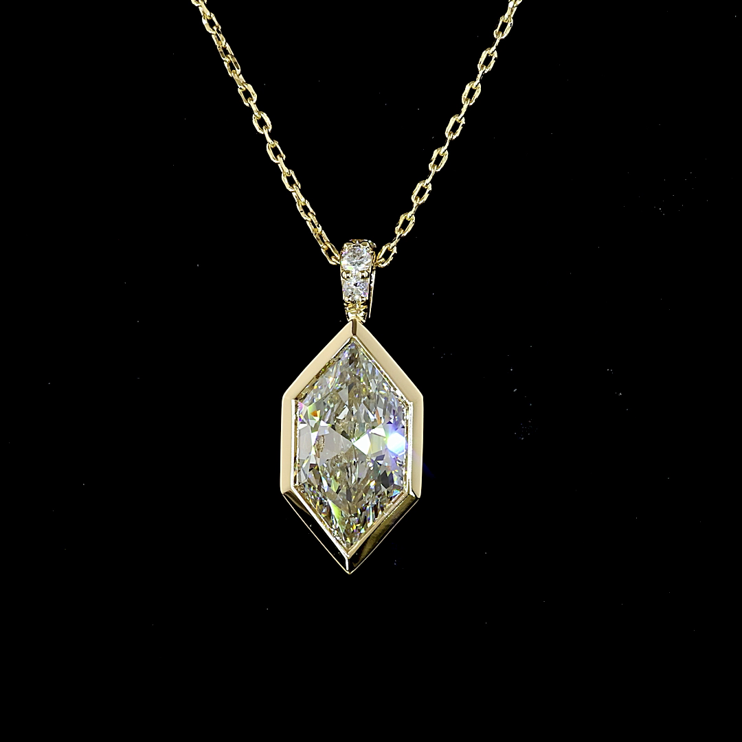 2.50 CTTW Antique Marquise Lab Grown Diamond Special Necklace Pendant (F Color and VS1 Clarity)