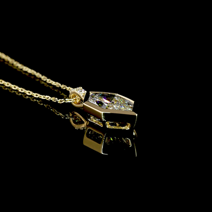 2.50 CTTW Antique Marquise Lab Grown Diamond Special Necklace Pendant (F Color and VS1 Clarity)