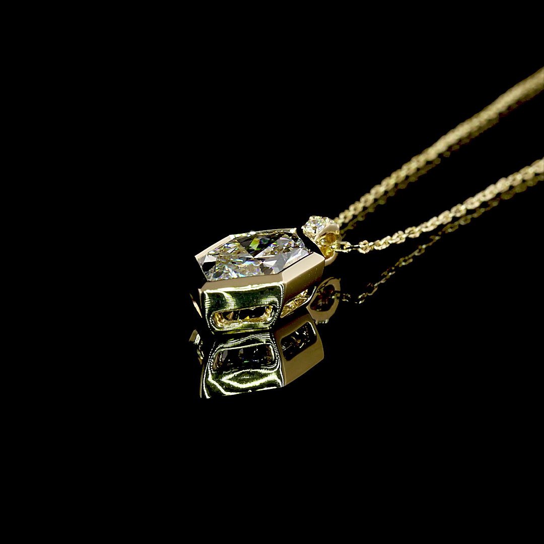 2.32 CTTW Antique Marquise Lab Grown Diamond Special Necklace Pendant (E Color and VS1 Clarity)